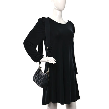 Gucci Nylon Calfskin Enamel GG Matelasse Chain Handbag Black 2 of 10