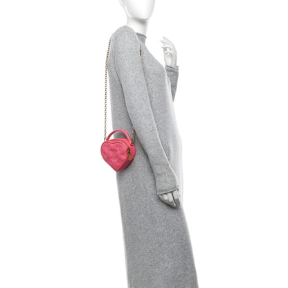 Louis Vuitton Calfskin Embroidered Monogram Pop My Heart Bag Pouch Dragon Fruit Pink 2 of 8
