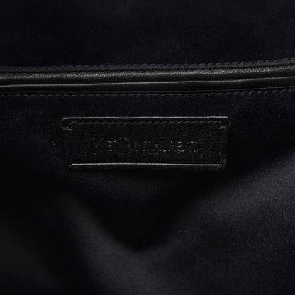 Saint Laurent Suede Fox Fur Medium Easy Sac Black 8 of 9