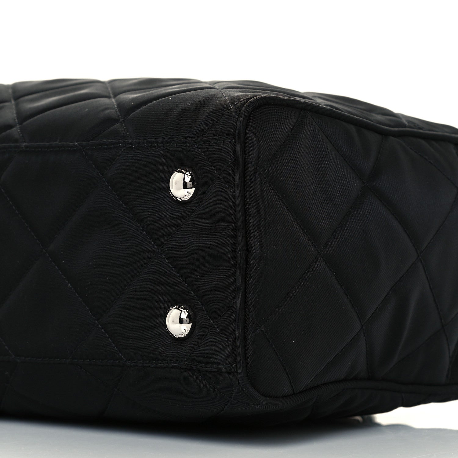 Prada Nylon Tessuto Impuntu Quilted Shoulder Bag Black 9 of 9