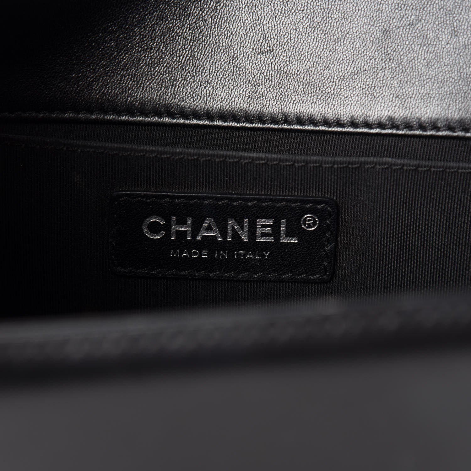 Chanel Lambskin Quilted Medium Boy Flap Black 8 of 10