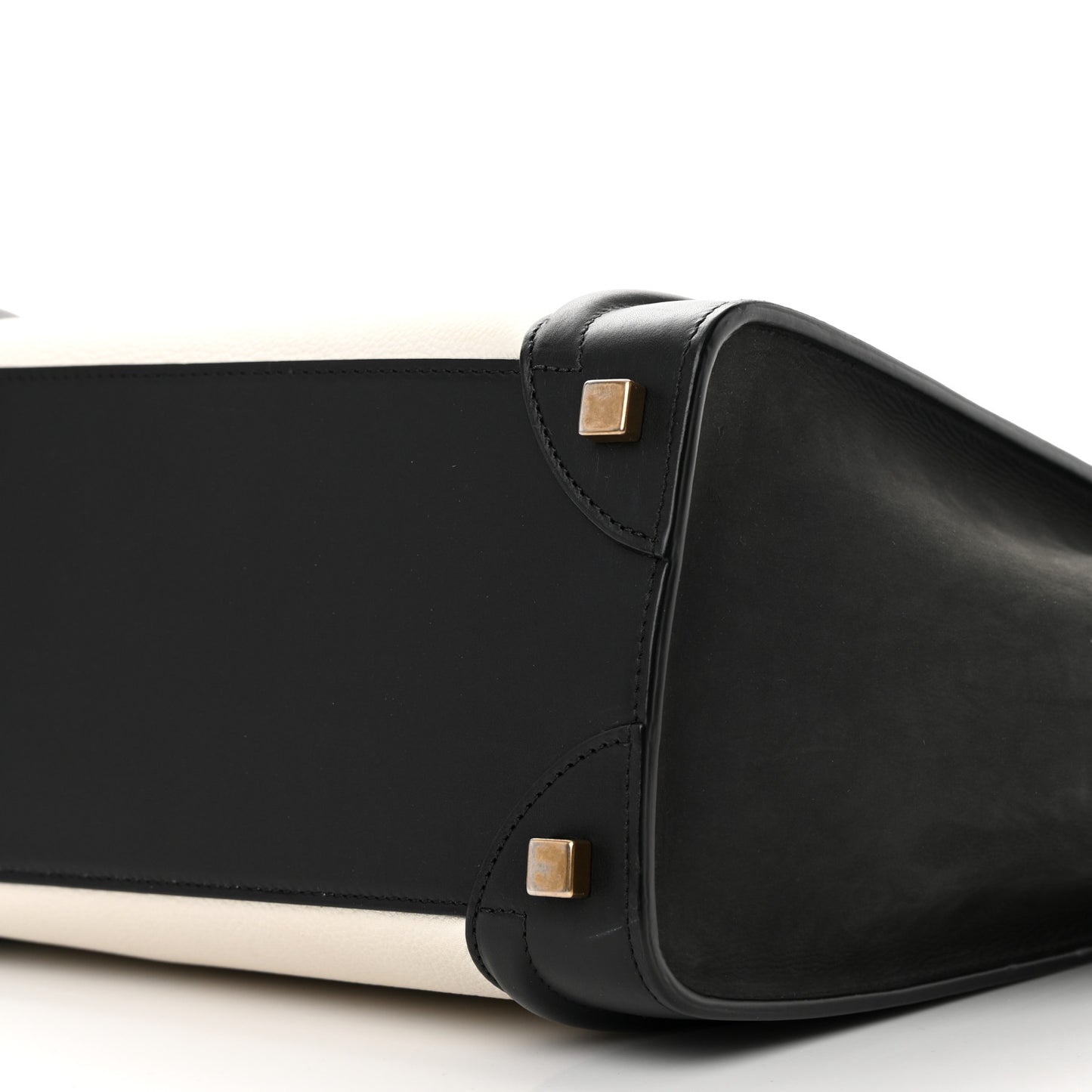 Baby Grained Calfskin Tri-Color Micro Luggage White Liquorice