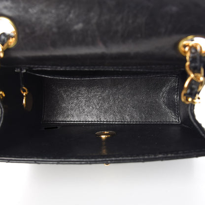 Chanel Glazed Calfskin Quilted Mini Square Flap Black 5 of 14