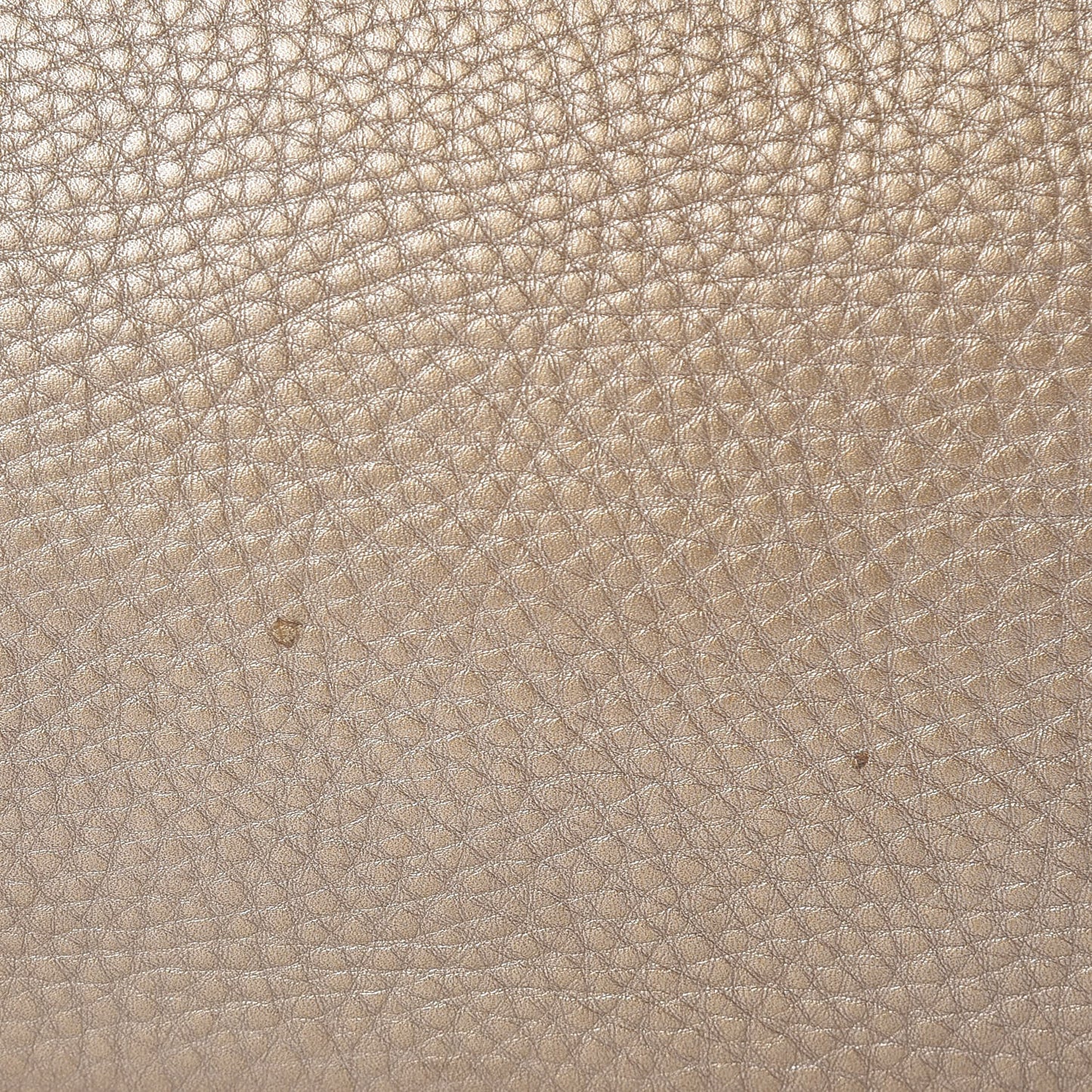 Metallic Pebbled Calfskin Medium Soho Chain Shoulder Bag Golden Beige