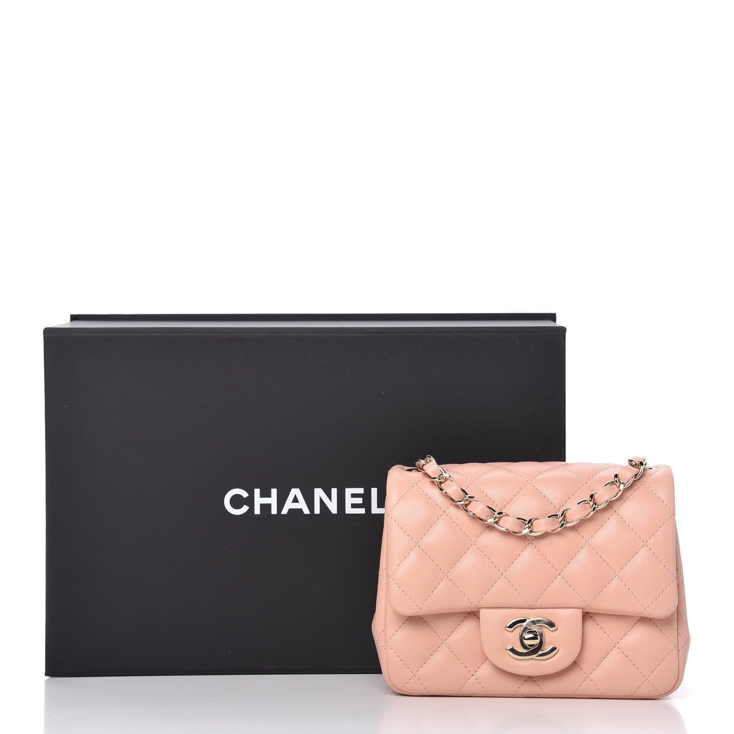 Chanel Lambskin Quilted Mini Square Flap Light Pink 11 of 11