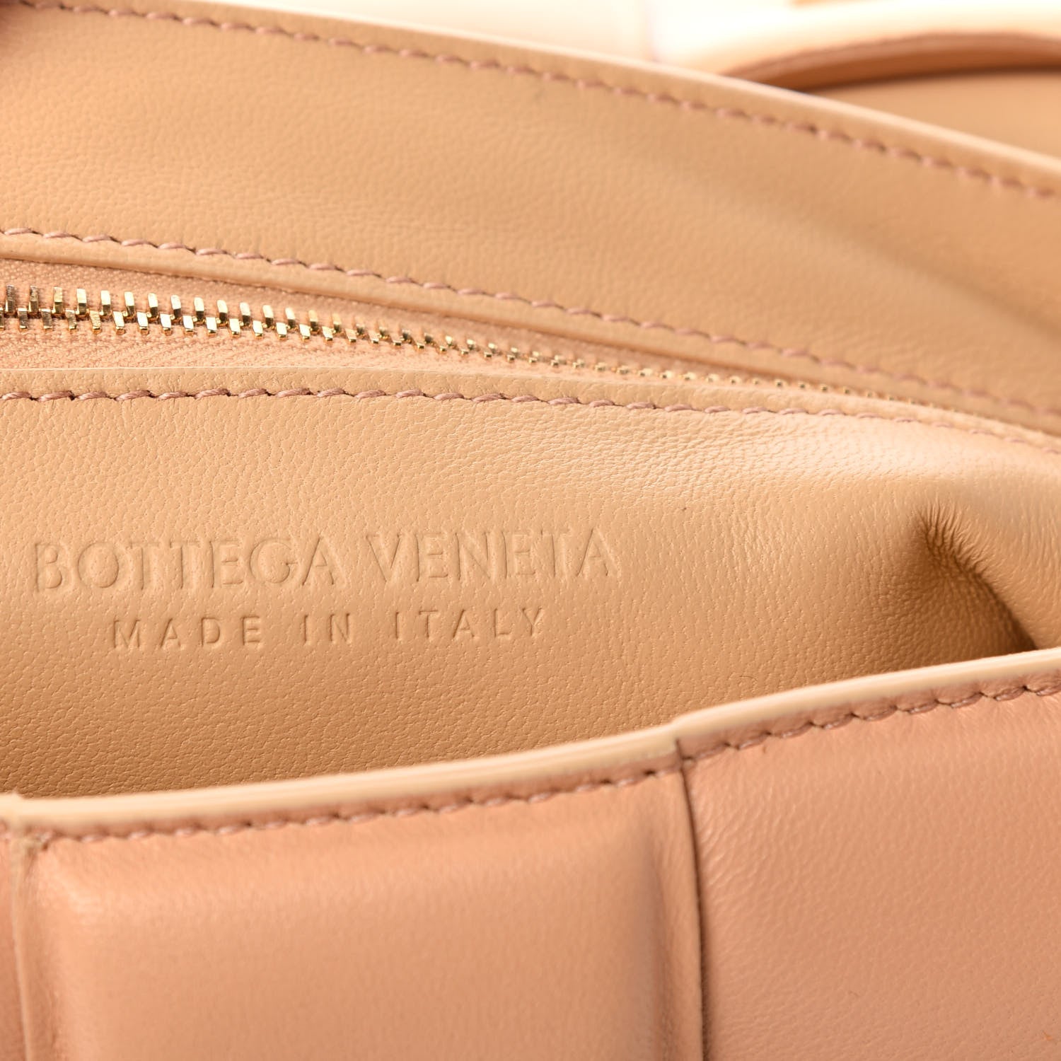 Bottega Veneta Lambskin Maxi Intreccio Padded Chain Cassette Crossbody Bag Almond 6 of 8