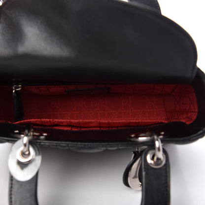 Christian Dior Lambskin Cannage Small Lucky Badges My Lady Dior Black 5 of 9