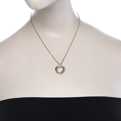 Cartier 18K Pink Yellow White Gold Diamond Trinity Pendant Necklace 2 of 7