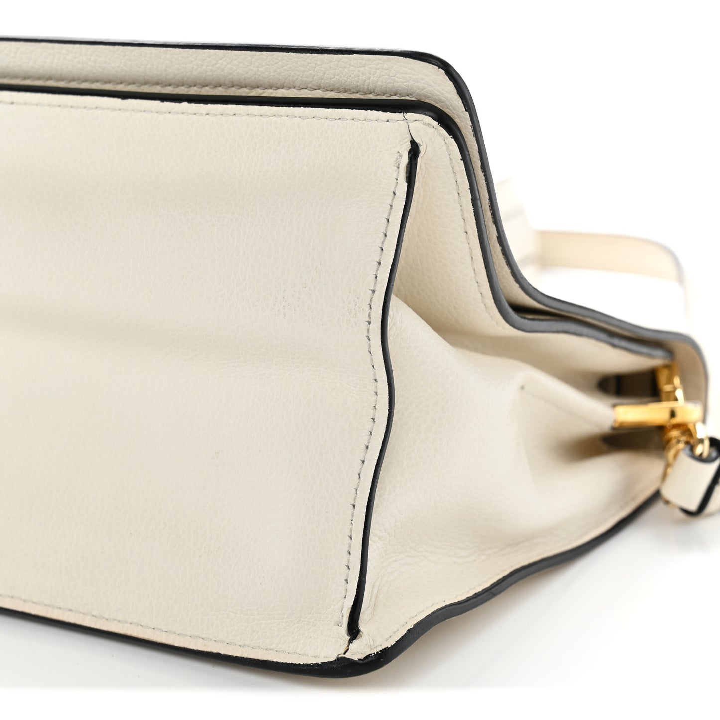 Glace Calf Shoulder Bag White