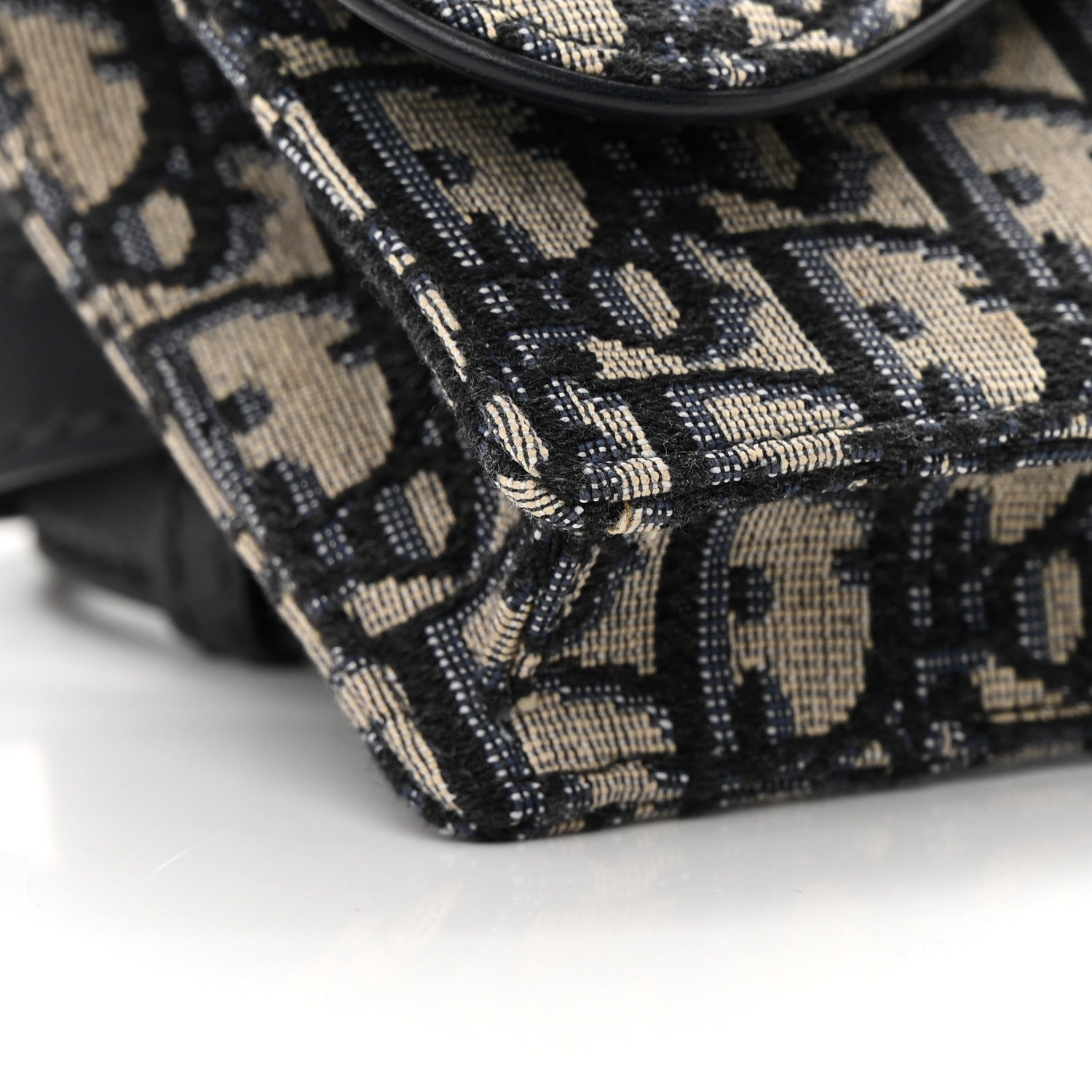 Christian Dior Oblique Saddle Belt Bag Blue 10 of 13