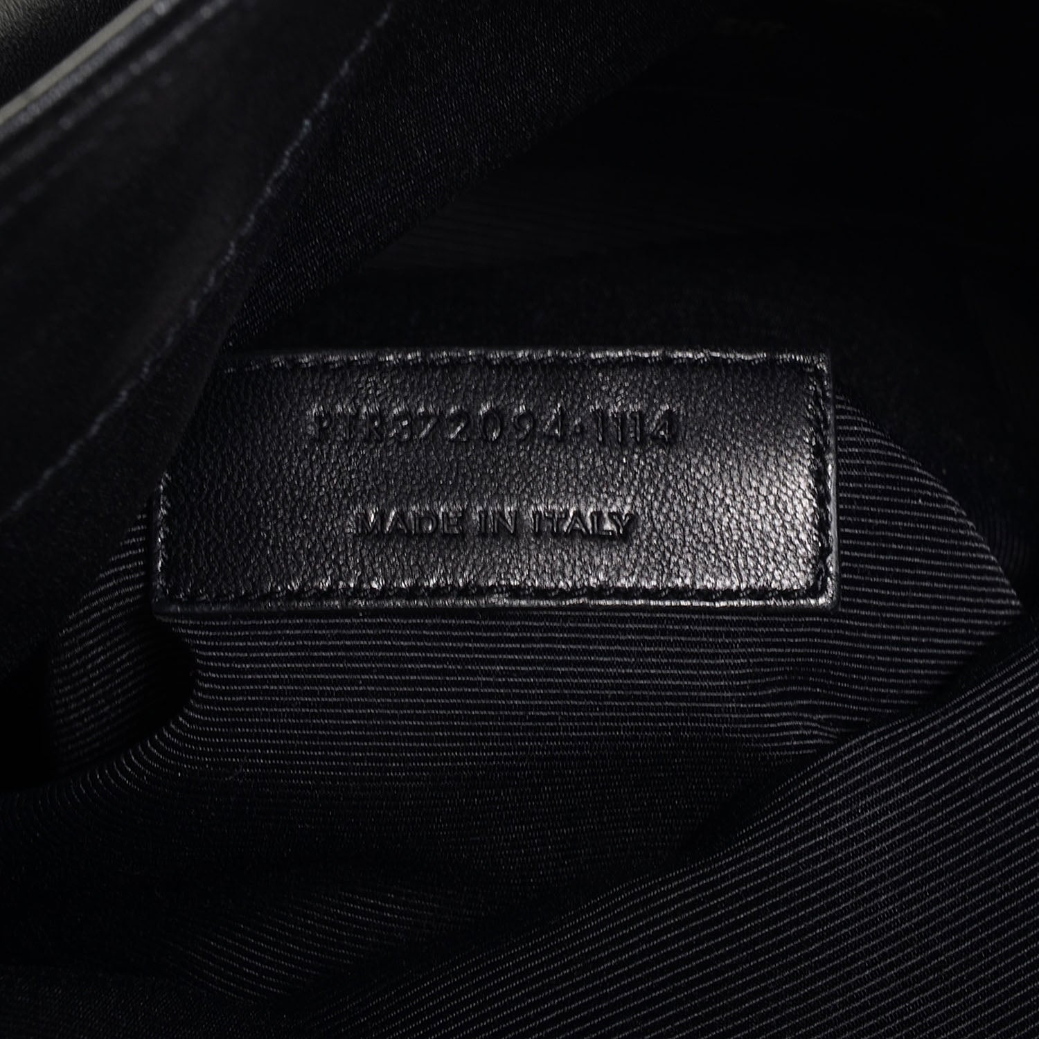 Saint Laurent Calfskin Studded Monogram Flat Bucket Black 7 of 7