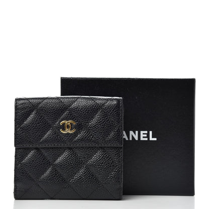 Chanel Caviar Quilted Compact French Flap Wallet Black 8 of 8
