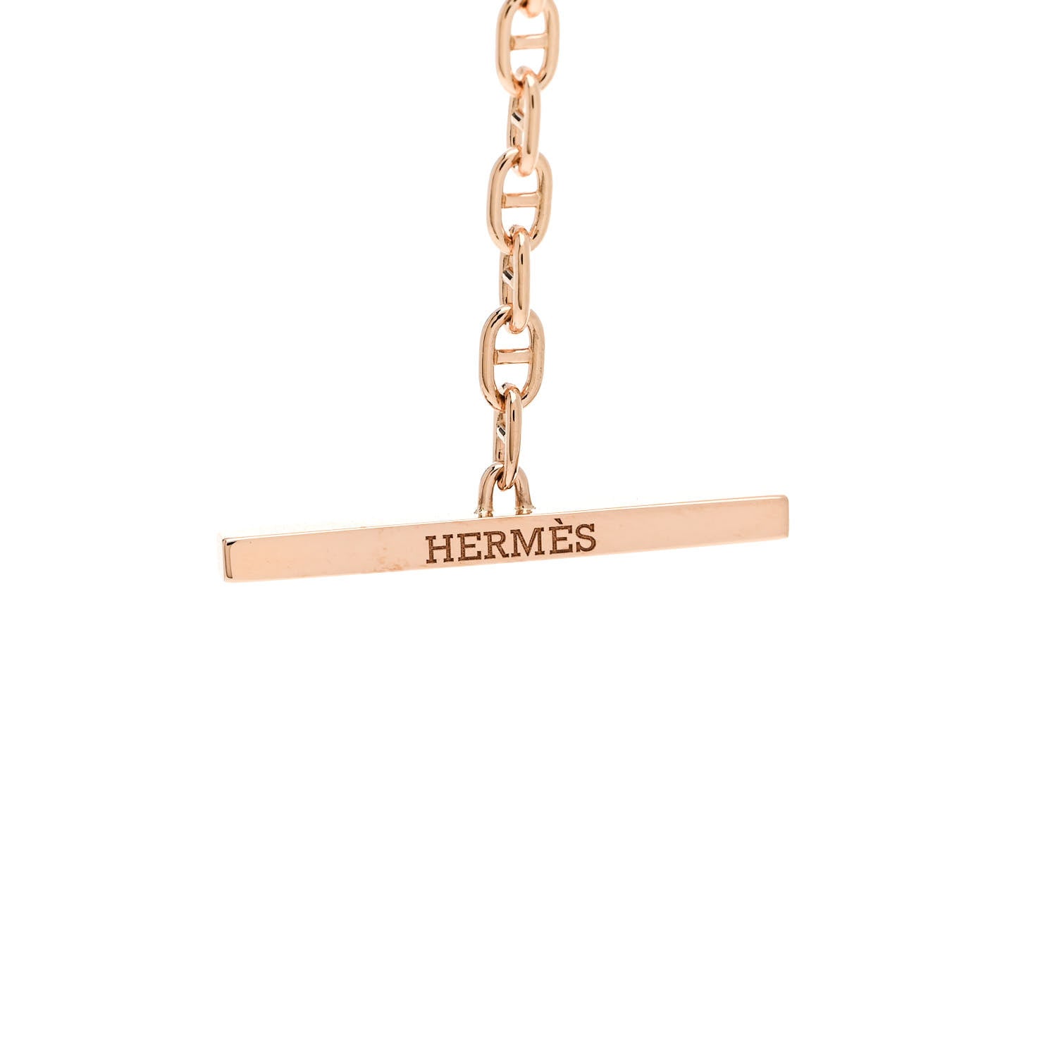 Hermes 18K Rose Gold Diamond Chaine D'Ancre Contour Bracelet SH 3 of 6