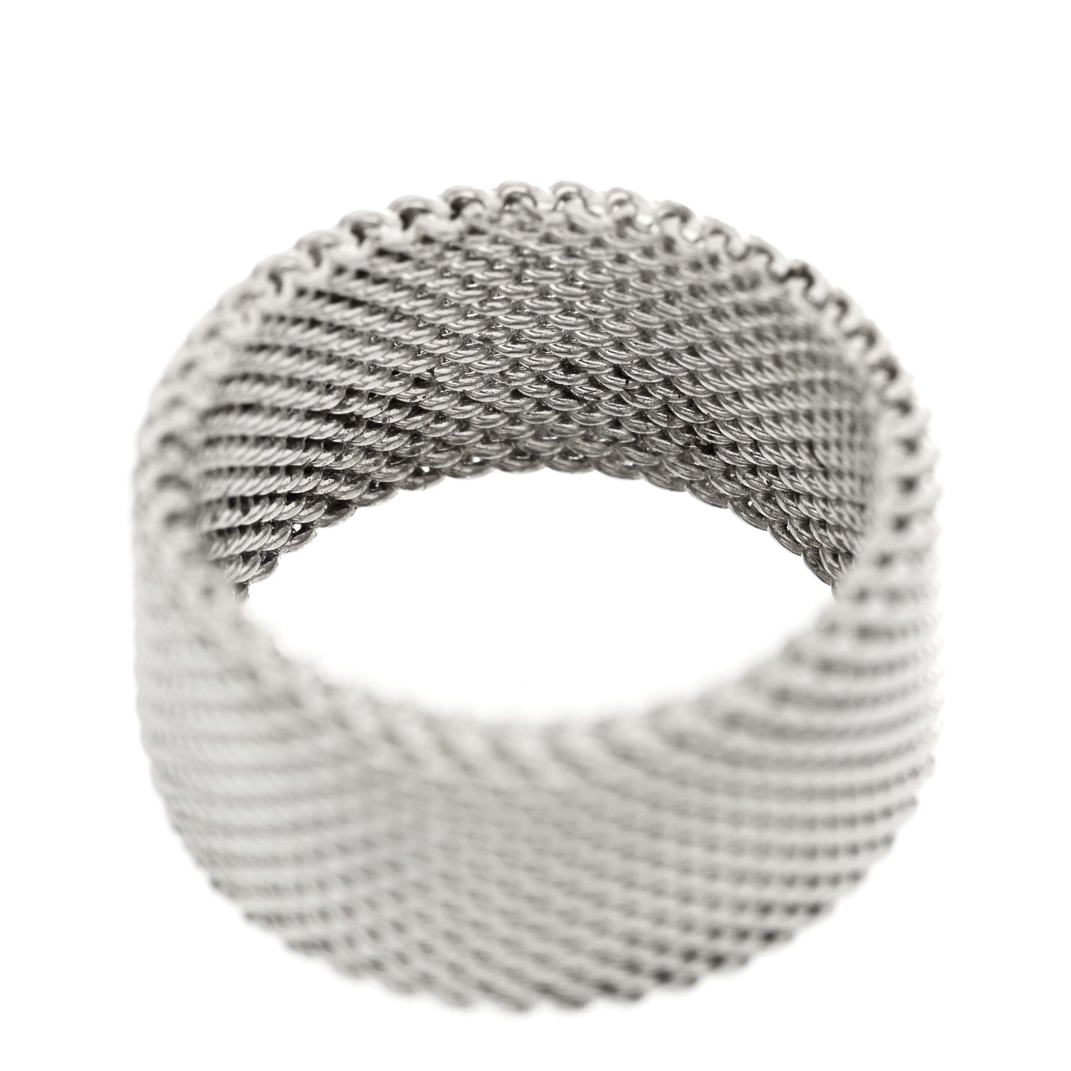 Tiffany Sterling Silver Somerset Mesh Ring 50 5.25 5 of 5