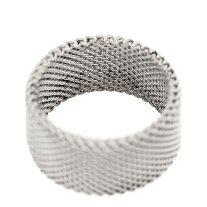 Tiffany Sterling Silver Somerset Mesh Ring 50 5.25 5 of 5