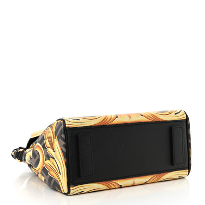 Versace X FENDI Grained Calfskin Fendace La Medusa Medium Top Handle Bag Black Multicolor 4 of 10