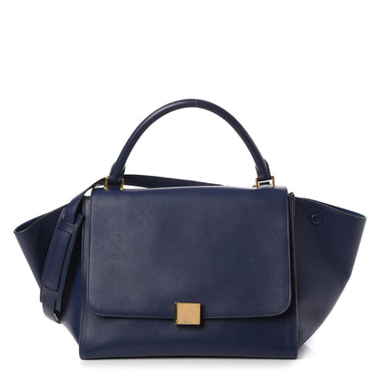 Celine Palmelato Calfskin Medium Trapeze Ink Blue 1 of 14