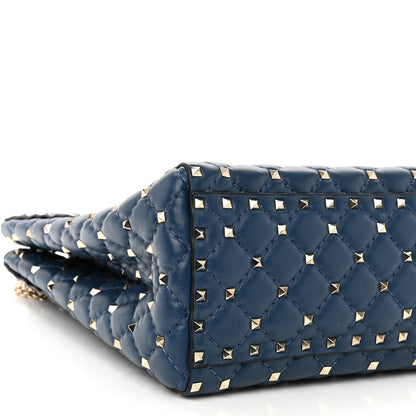 Valentino Garavani Nappa Rockstud Spike Shoulder Tote Pure Blue 8 of 9