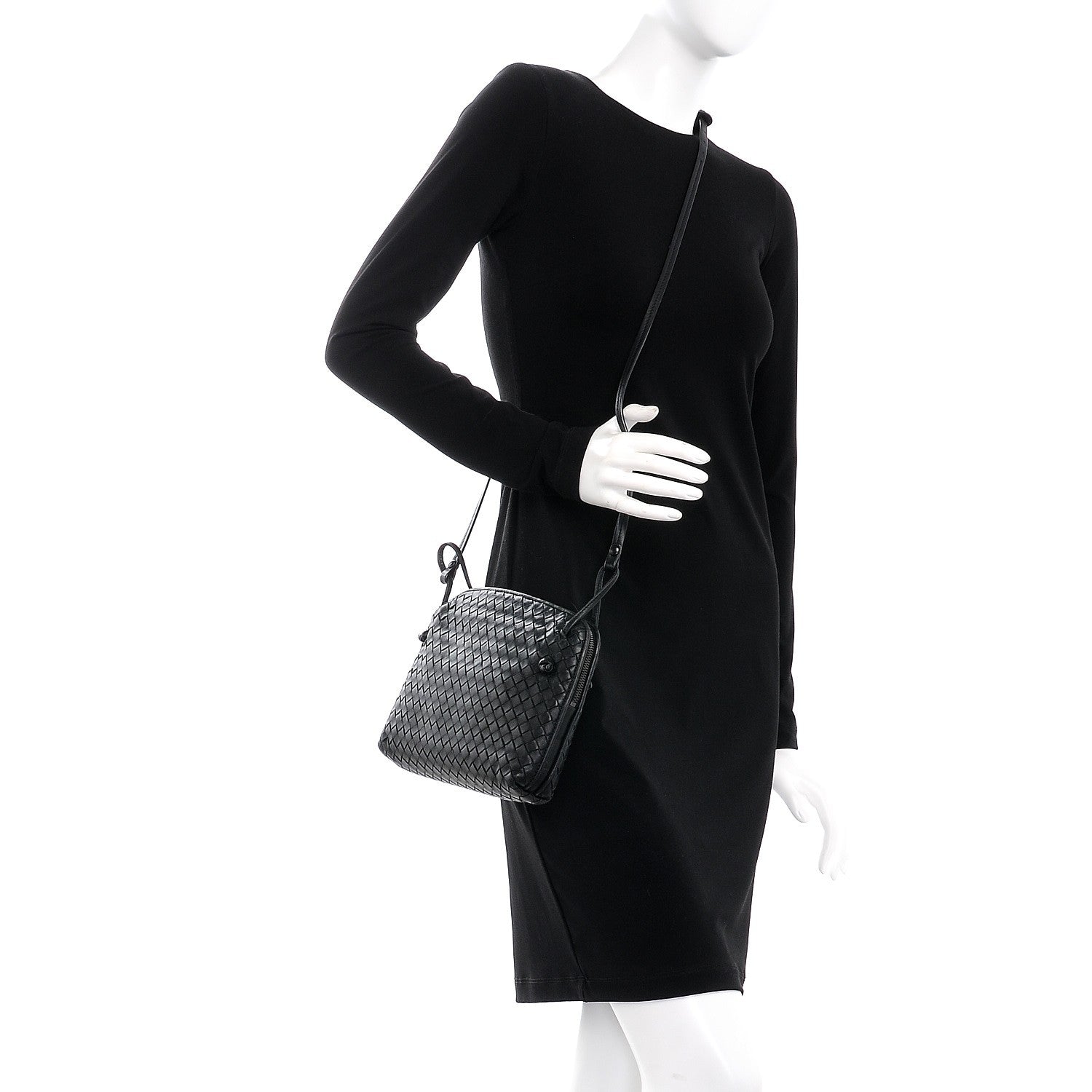 Bottega Veneta Nappa Intrecciato Pillow Crossbody Messenger Nero Black 2 of 12
