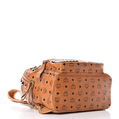 MCM Visetos Studded Medium Stark M Backpack Cognac 4 of 25