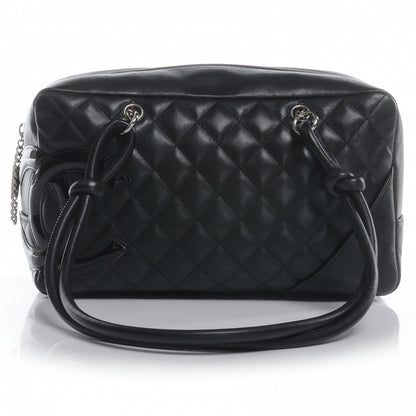 Chanel Calfskin Quilted Large Cambon Bowler Black 1 of 8