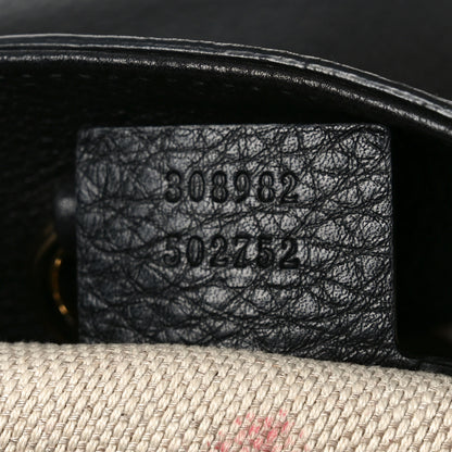Gucci Pebbled Calfskin Medium Soho Chain Shoulder Bag Black 7 of 10