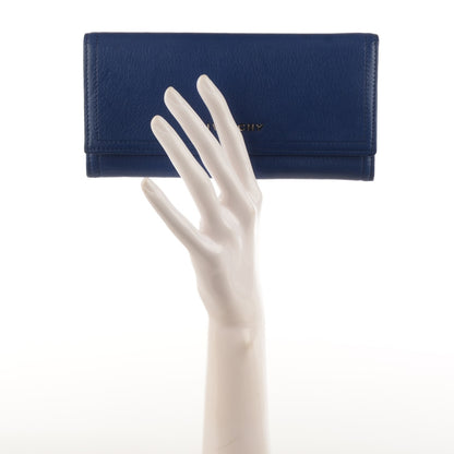 Givenchy Goatskin Pandora Flap Continental Wallet Deep Blue 2 of 8