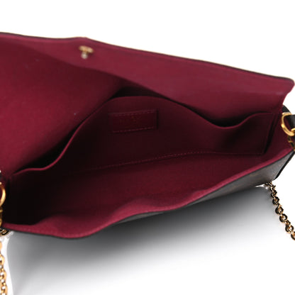 Louis Vuitton Monogram Pochette Felicie Chain Wallet Fuchsia 4 of 11