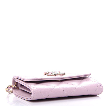Chanel Caviar Quilted Coco Candy Card Holder On Chain Light Pink 4 of 11