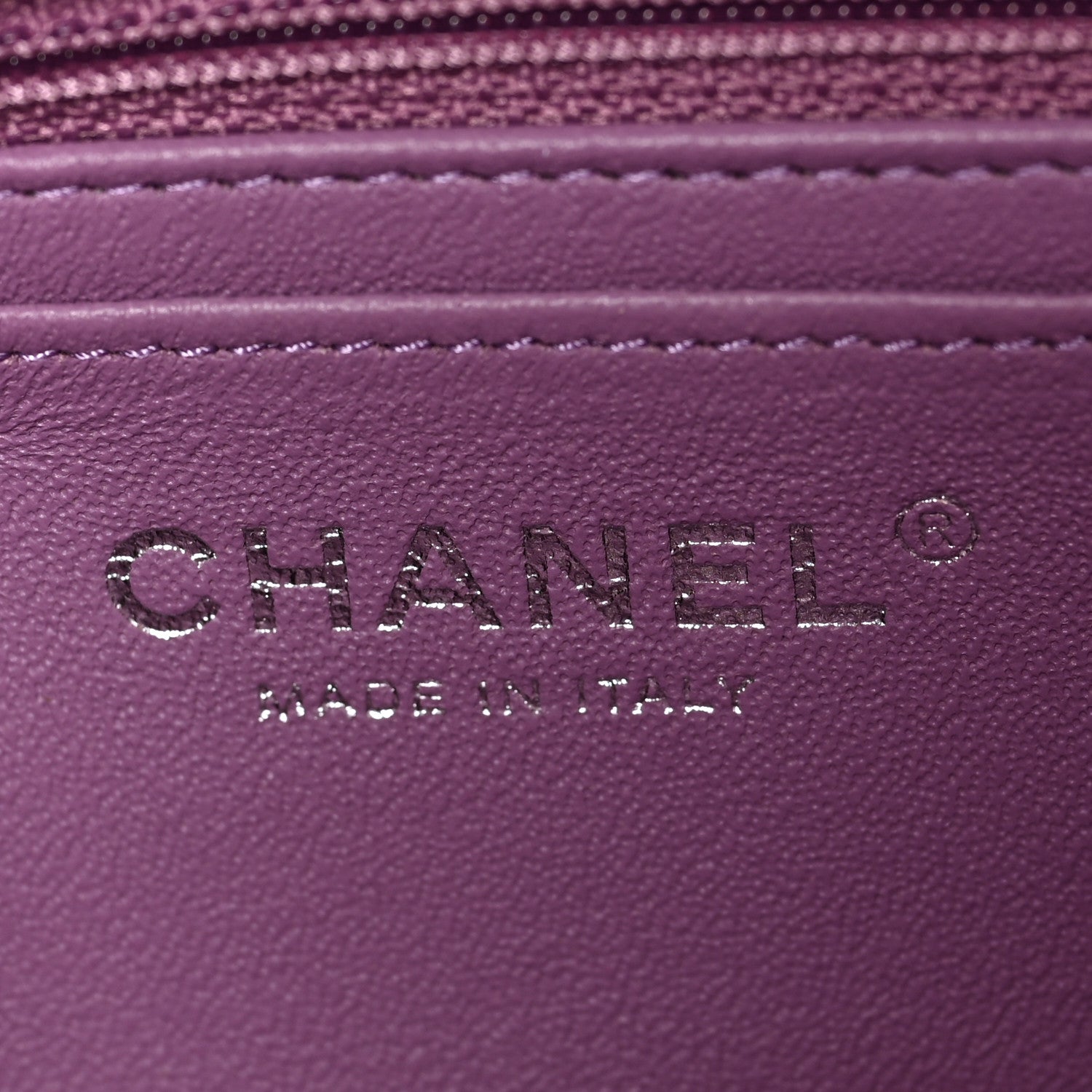 Chanel Lambskin Quilted Mini Rectangular Flap Purple 7 of 12