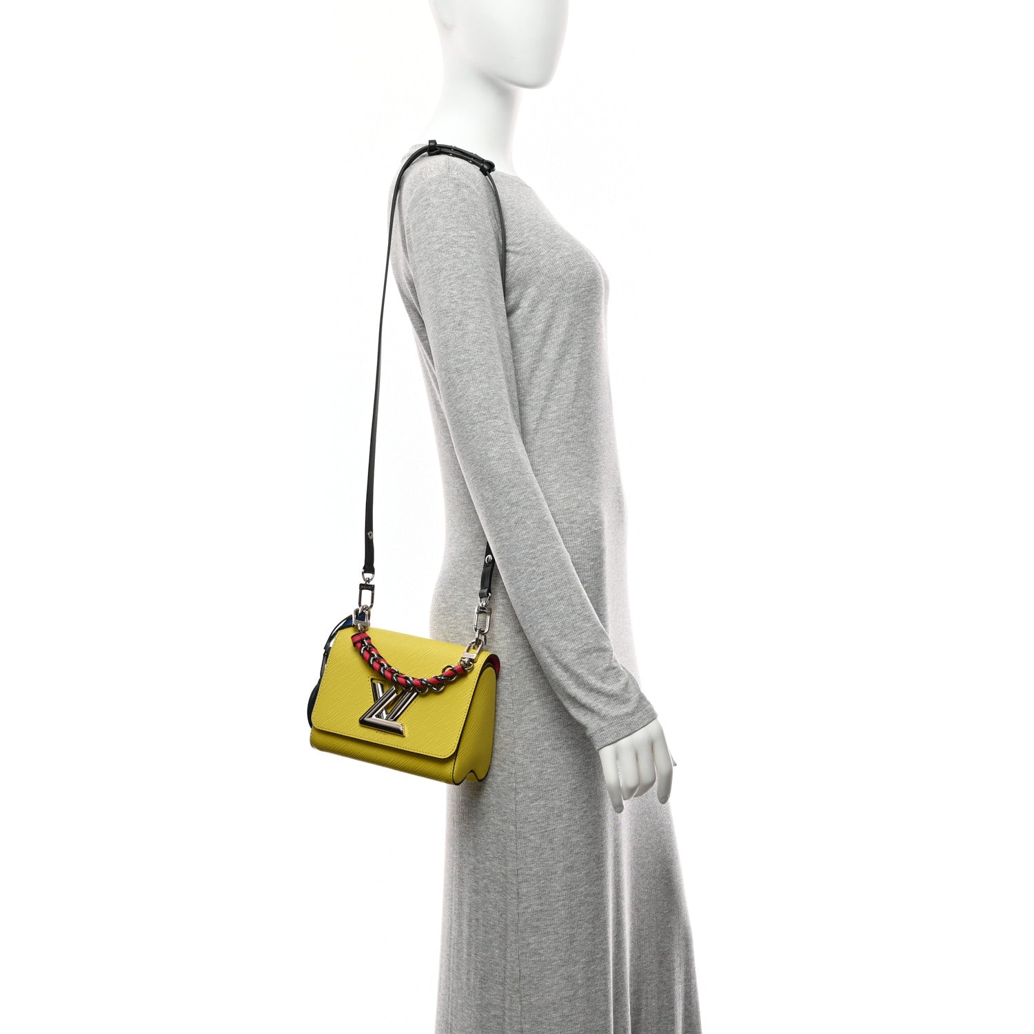 Louis Vuitton Epi Twist Braided Strap Shoulder Bag PM Vert Acide 3 of 22
