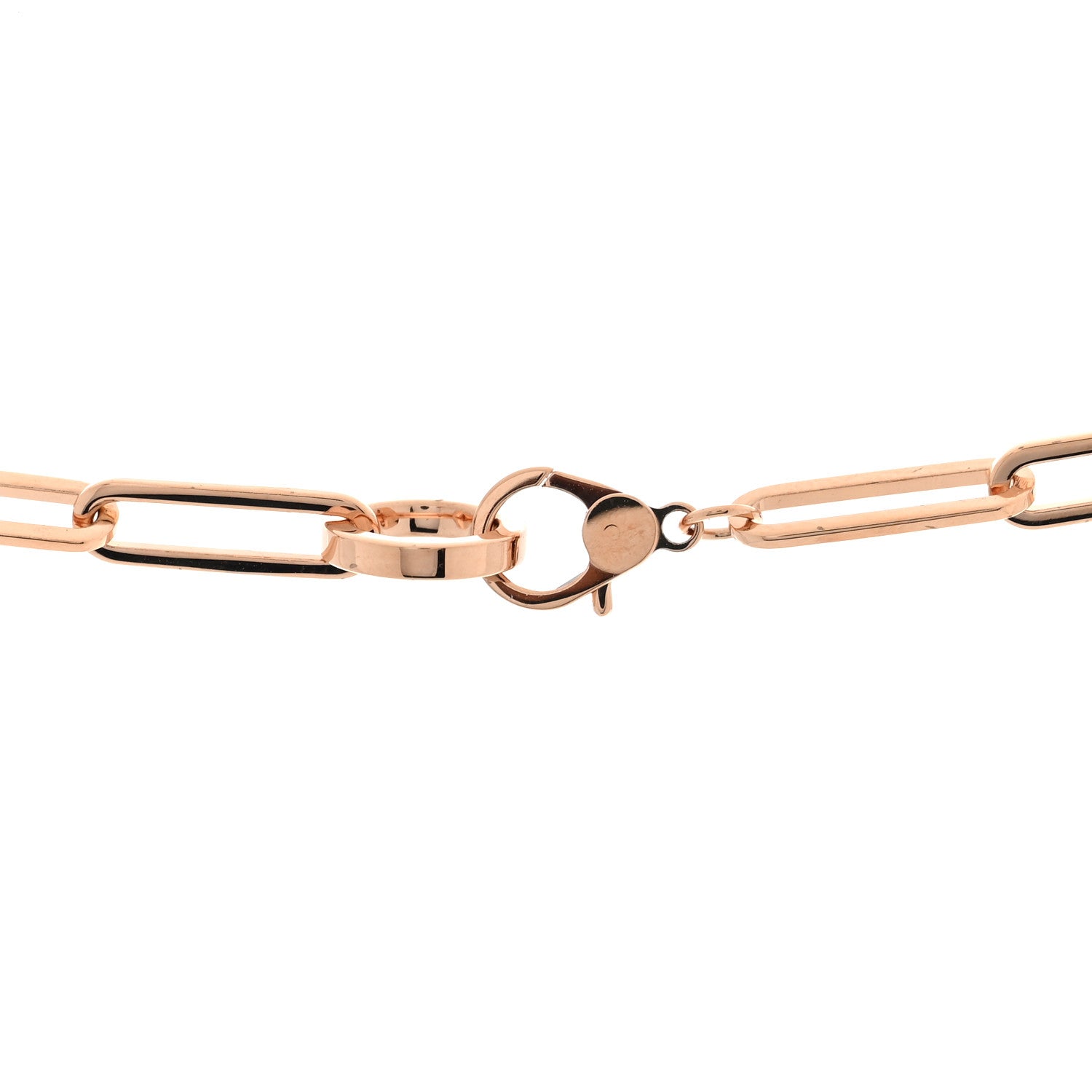 Hermes 18K Rose Gold Diamond Pave Kelly Chaine Choker Necklace 4 of 6