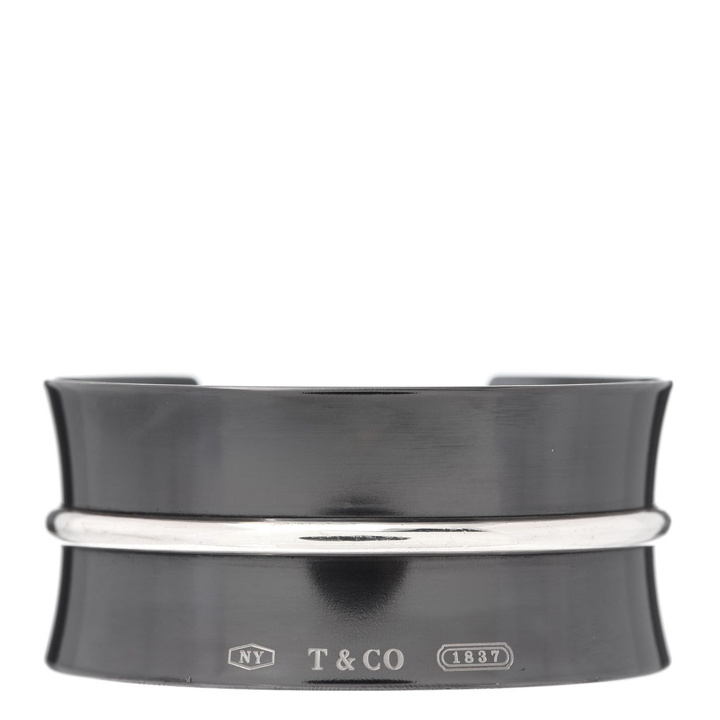 Sterling Silver Titanium 1837 Wide Belt Cuff Bracelet