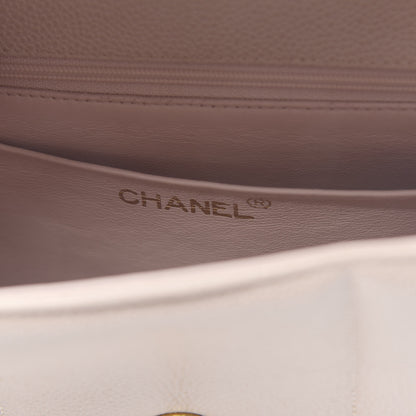Chanel Caviar Vertical Quilted Kelly Flap Bag Light Beige 6 of 12