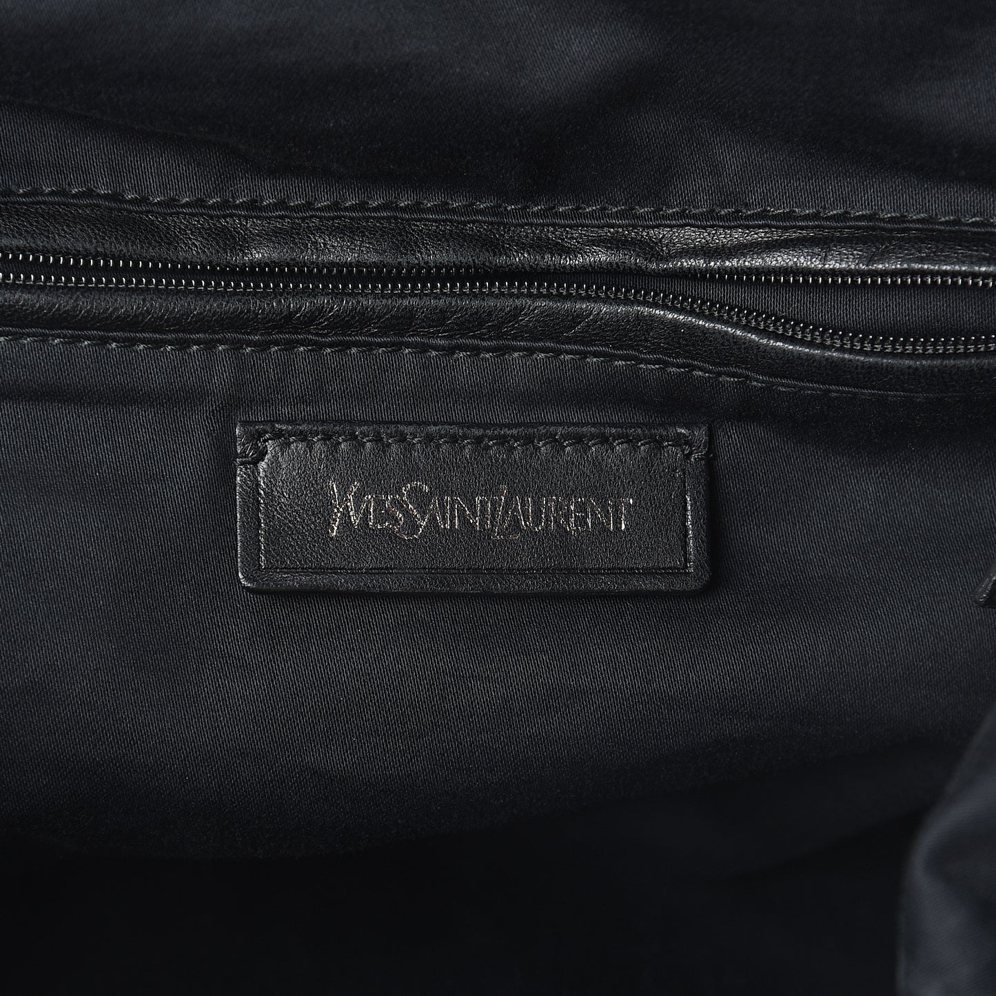 Textured Patent Medium Easy Y Bag Black