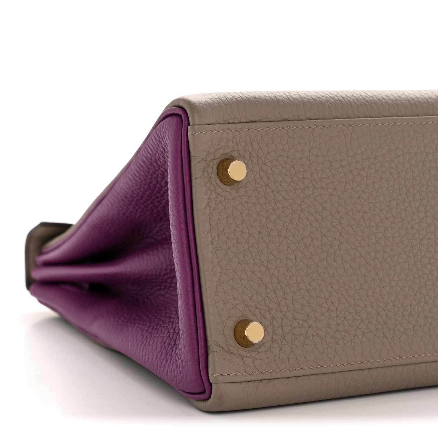 Hermes Togo Horseshoe Kelly Retourne 28 Gris Asphalte Anemone 9 of 15