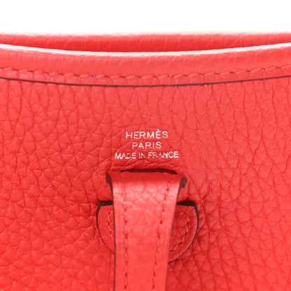 Hermes Taurillon Clemence Evelyne TPM Rouge Tomate Rouge Pivoine 6 of 11