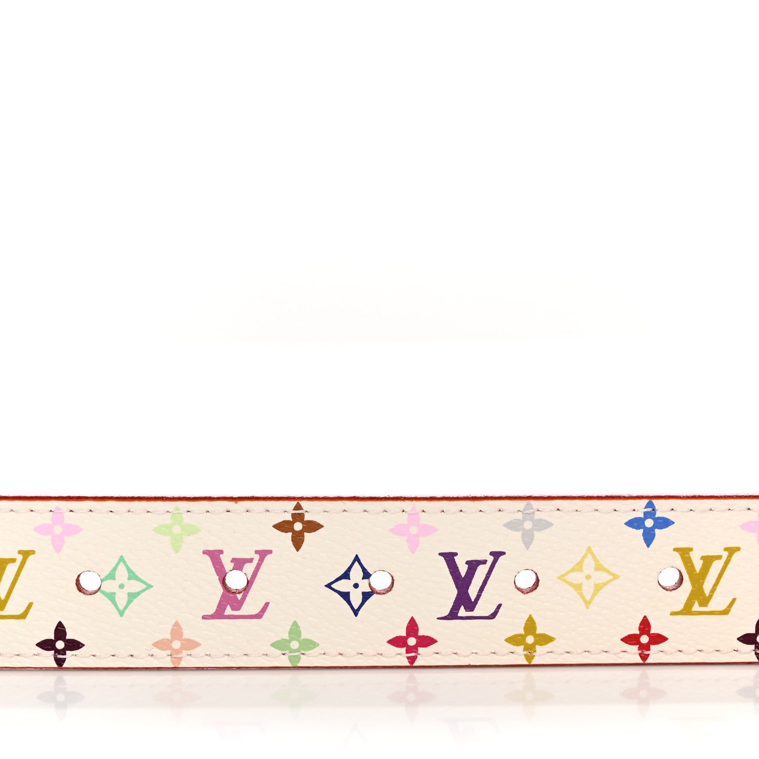 Louis Vuitton Monogram Multicolor LV Cut Reversible Belt 80 32 White 5 of 5