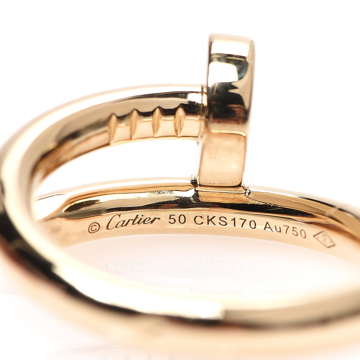 18K Yellow Gold Juste Un Clou Ring 50 5.25
