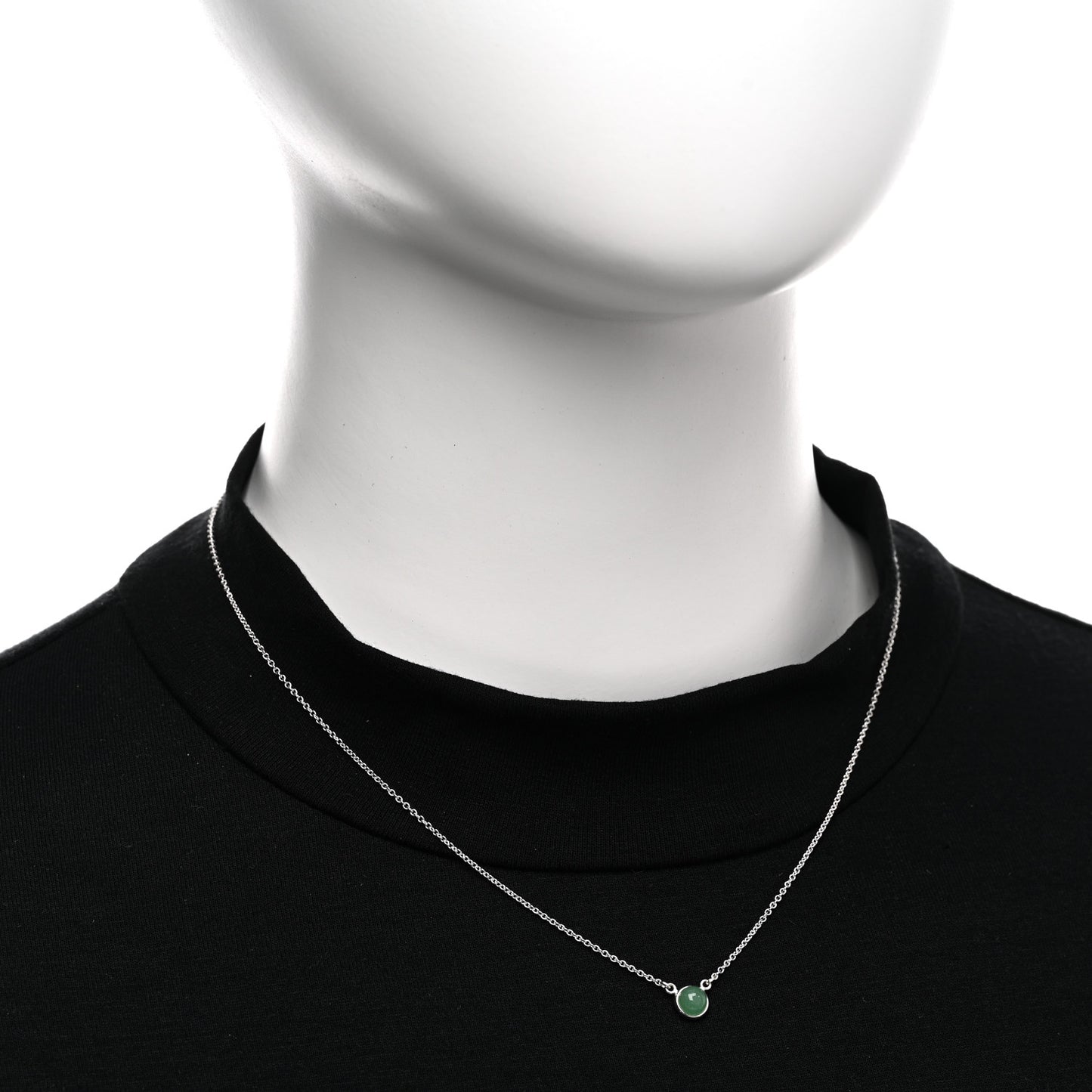 Sterling Silver Aventurine Elsa Peretti Color by the Yard Pendant Necklace