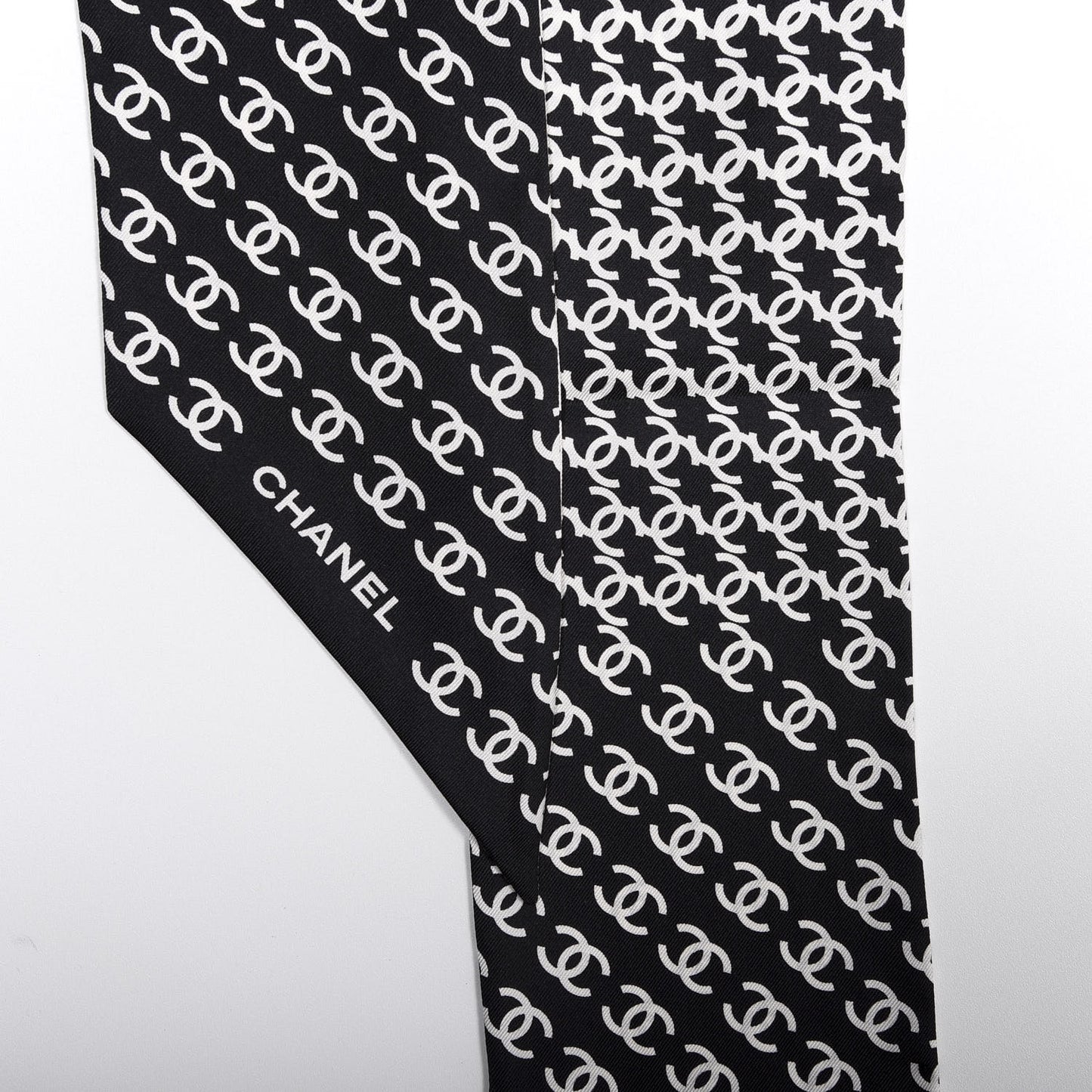 Silk CC Scarf Black