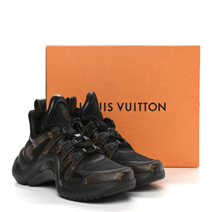 Louis Vuitton Calfskin Patent Monogram LV Archlight Sneakers 38.5 Black 12 of 12
