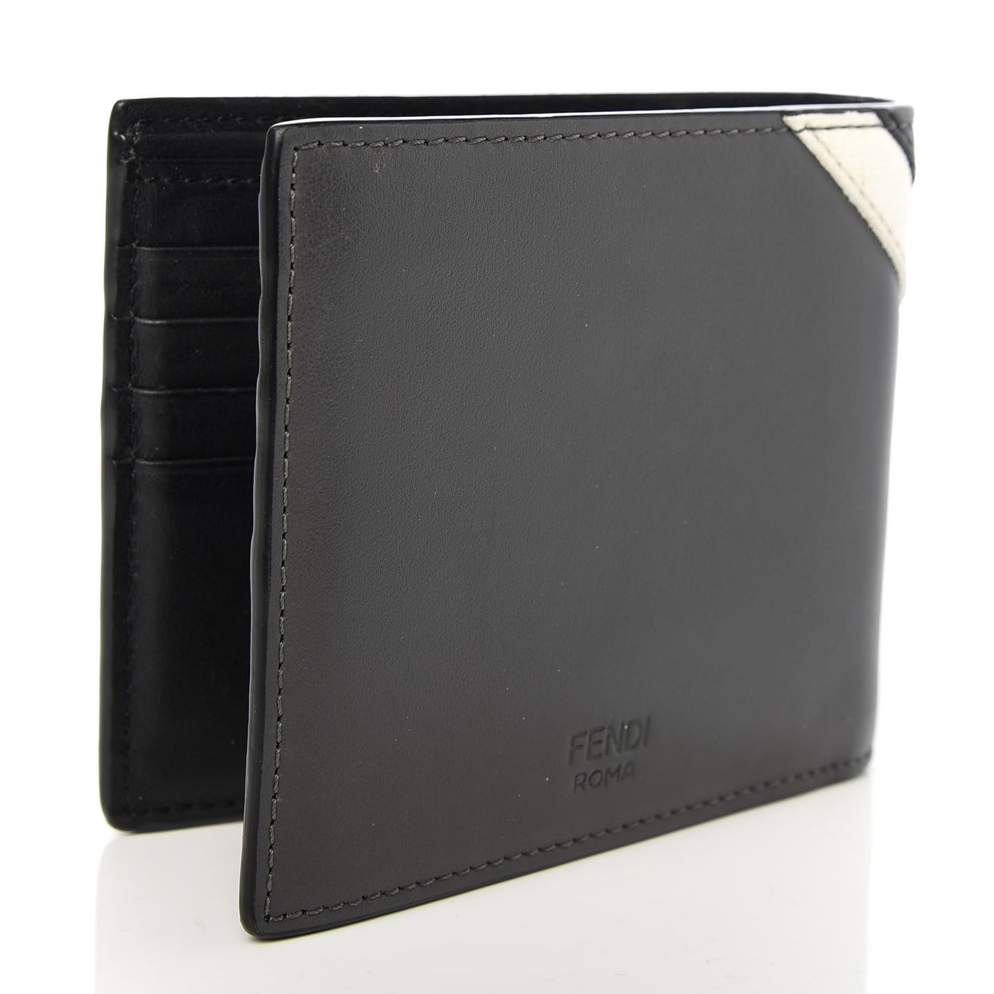 Vitello Century Elite Monster Eyes Bi-Fold Wallet Asfalto Graphite