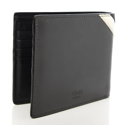 Fendi Vitello Century Elite Monster Eyes Bi-Fold Wallet Asfalto Graphite 3 of 7