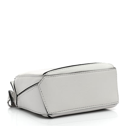Loewe Calfskin Nano Puzzle Bag Soft White Black 4 of 9