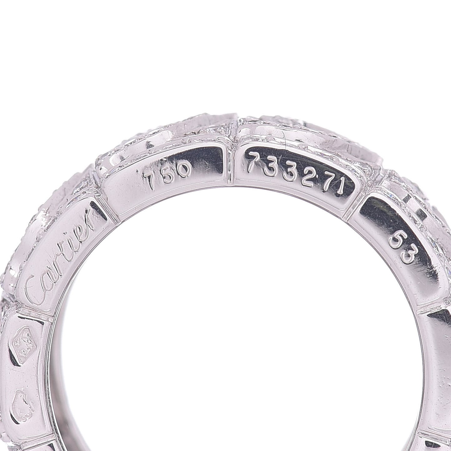 18K White Gold Diamond Entrelaces Ring 53 6.25