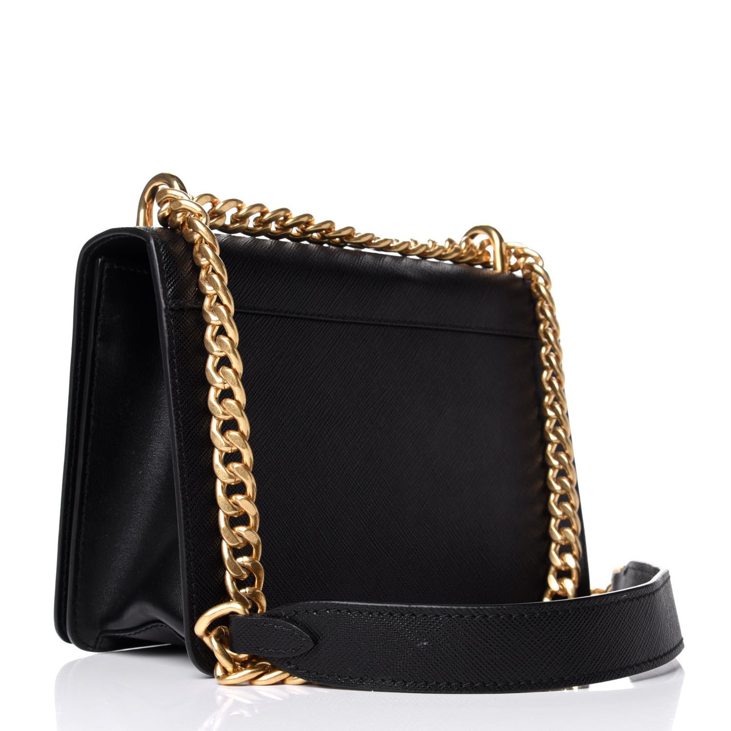 Saffiano Flap Bag Black