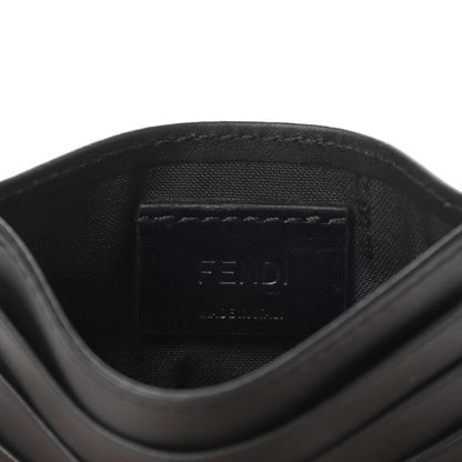 Fendi Vitello Century Metal Monster Eyes Card Holder Black 5 of 7