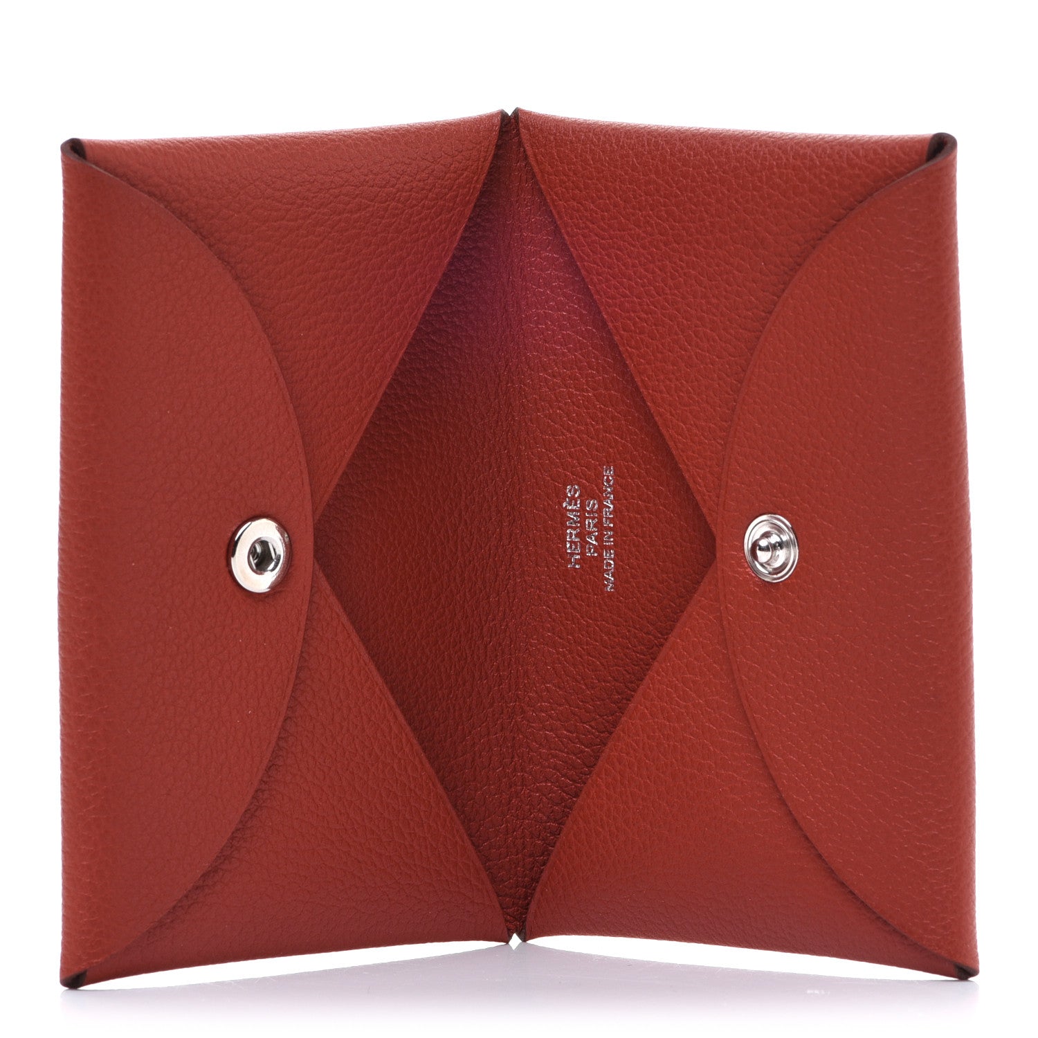 Hermes Evercolor Calvi Card Case Brique 5 of 8