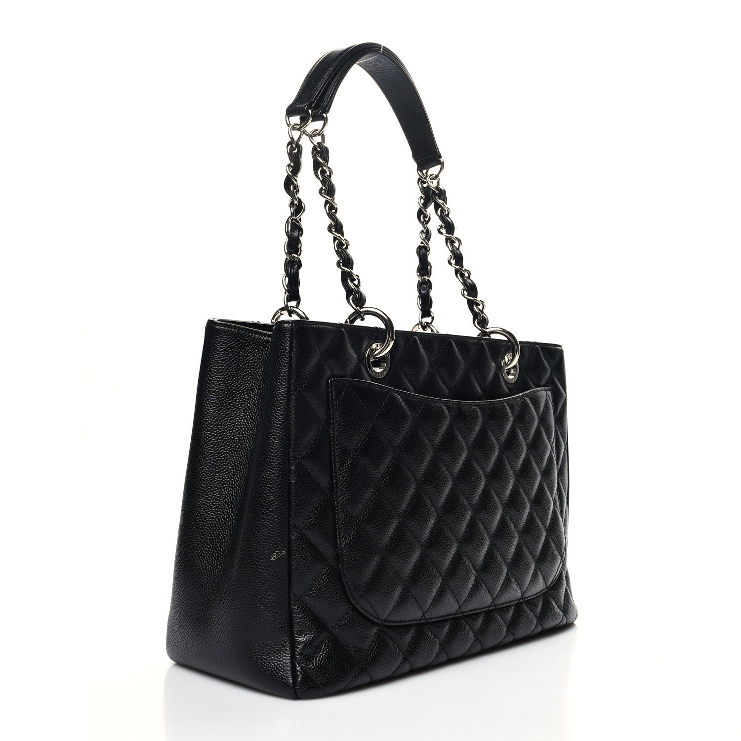 Chanel Caviar Quilted Grand Shopping Tote GST Black 3 of 12